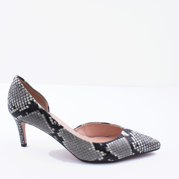 New JCREW Lucie Pumps in Snake-Embossed Leather - Picture 2 of 3